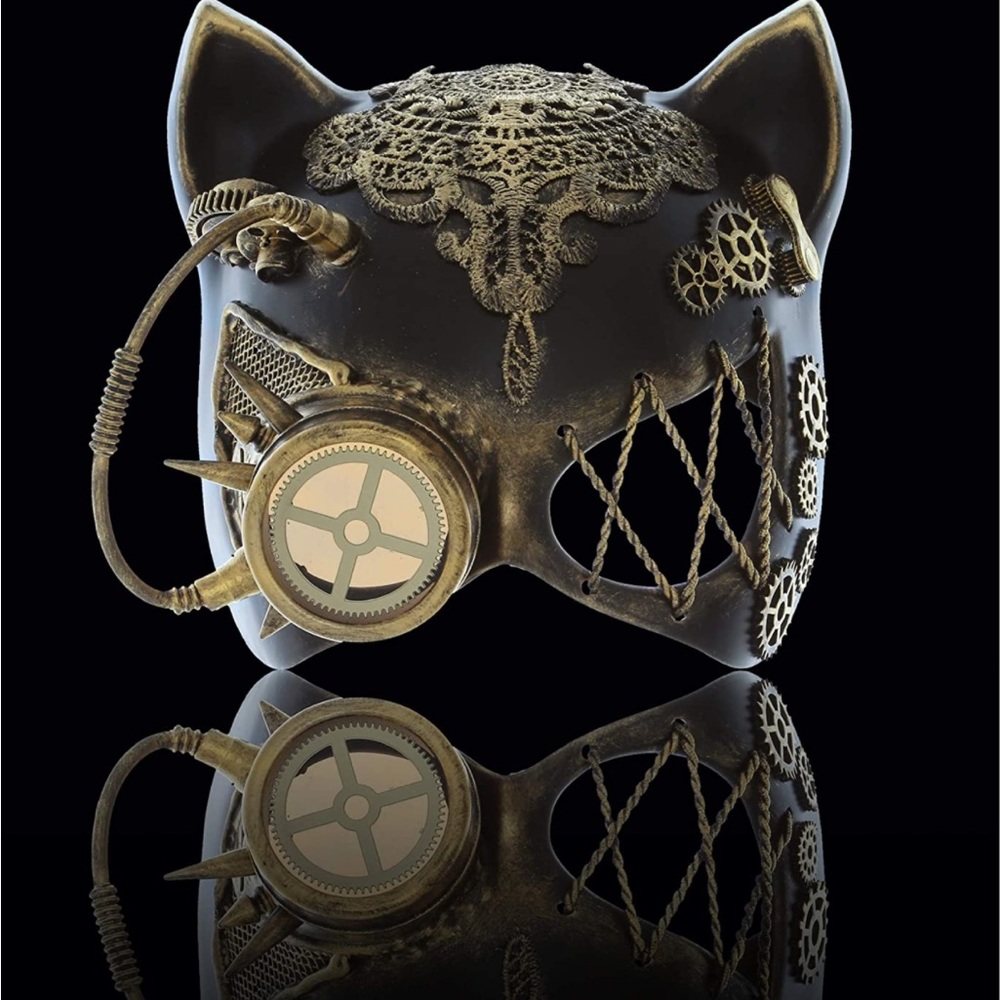 Steampunk cat mask! Brand new in the box- never opened!